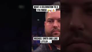 What a celevration to a 170 🎣 lukelittler michaelsmith darts 170 pdctv celebration [upl. by Ahsoyek]