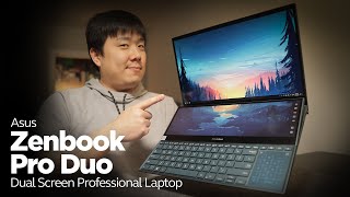 Asus Zenbook Pro Duo 15 OLED Review  Innovative and Functional Laptop for Work [upl. by Nessie]