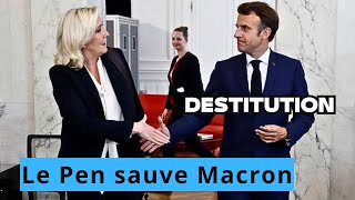 🏛️ DESTITUTION  Le Pen sauve Macron [upl. by Yboc]