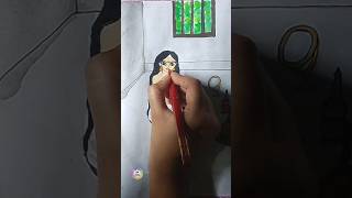 Beauty of Kojagori Lakshmi Easy Drawing Techniques ytshorts drawing lakshmi laxmi [upl. by Philipa]