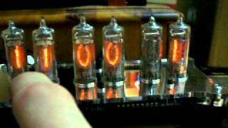 Nixie clock with alarm and date LED lighted [upl. by Ynnhoj]