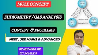 EUDIOMETRY CONCEPT amp PROBLEMS BASIC CONCEPT OF CHEMISTRY CLASS 11 MOLE CONCEPT [upl. by Naxor]