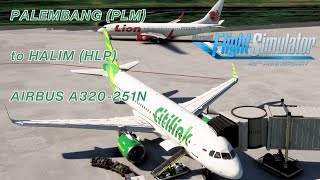 Flight Palembang PLM to JakartaHalim HLP Citilink FBW A32N  Microsoft Flight Simulator 2020 ID [upl. by Bowyer]