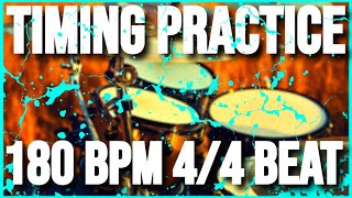 180 BPM  Timing Practice  44 Simple Drum Beat  Metronome [upl. by Pelagi352]