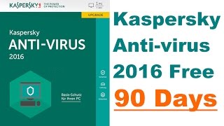 Kaspersky Antivirus 2016 Free Trial 90 Days Download  PCTips © [upl. by Linnell]