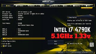 Intel i7 4790K  51GHz Overclock on Water Cooling [upl. by Kinson154]