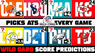 NFL Playoff Score Predictions amp Picks Against The Spread 2024 NFL Wild Card Picks [upl. by Nerret742]