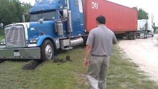 18Wheeler stuck Pulled Out By Truck [upl. by Cerf]