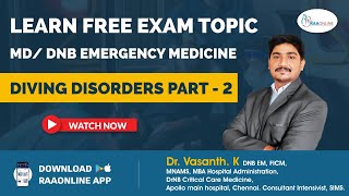 MDDNB Emergency Medicine  Diving Disorders Part 2  By DrKVasanth  Raaonline emergencymedicine [upl. by Aslin]