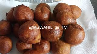 MAPISHI MAANDAZI YA MAJI PUFF PUFF RECIPE [upl. by Gladstone633]