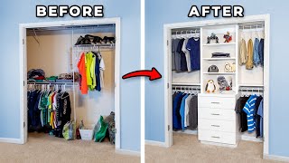 DIY Closet Organization with Shelving and Drawers [upl. by Maxim704]