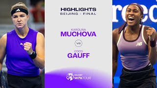 Karolina Muchova vs Coco Gauff  2024 Beijing Final  WTA Match Highlights [upl. by Iaka]