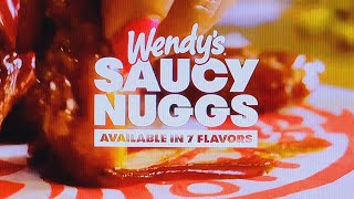 WENDYS  WENDYS COMMERCIAL 2024  WENDYS SAUCY NUGGS ANYTHING IS SAUCIBLE AVAILABLE IN 7 FLAVORS [upl. by Roxi]