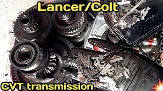 Mitsubishi ColtLancer CVT Transmission Dismantle F1C1A [upl. by Eus]