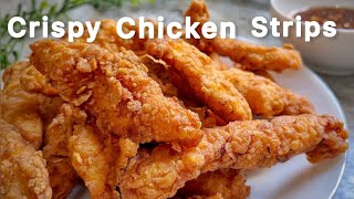 Crispy Chicken Strips  Easy Chicken Fingers [upl. by Aremihc]