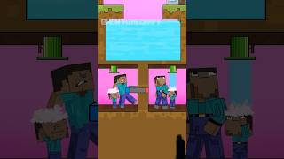 Take The Water Challenge Baby Steve Vs Noob Family  Minecraft Animation youtubeshorts [upl. by Cyrille905]