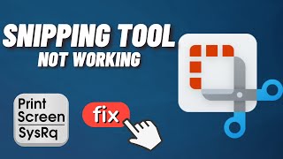 How to Fix Snipping Tool PrtSc Not Working [upl. by Mindi]