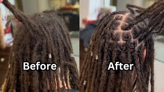 Dreadlocks interlocking ドレッドメンテ インターロック [upl. by Crandell464]