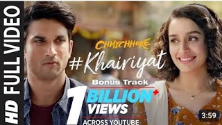 KHAIRIYAT official full song  chhichhore  sushant Shraddha  Pritam Amitabh  Arijit Singh [upl. by Annahaj]