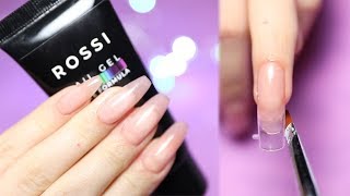 POLYGEL Coffin Nails  Rossi Nail Gel TUTORIAL [upl. by Angrist528]