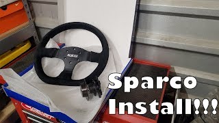 Sparco Quick Release and Steering Wheel Install Evo X [upl. by Nyberg277]