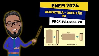 💥GEOMETRIA ESPACIALENEM 2024  QUESTÃO 151📚 [upl. by Toombs]