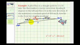 Example 2 Application of the Law of Cosines [upl. by Arquit]