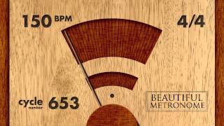 150 BPM 44 Wood Metronome HD [upl. by Scever]