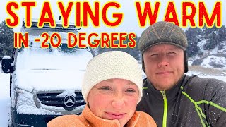 Surviving BELOW ZERO Temperatures In A Van  Winter Van Life Tips [upl. by Ashely]