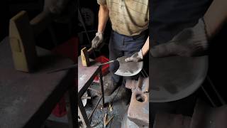 Axe knife handle installing process Skilled blacksmithing [upl. by Hackney]