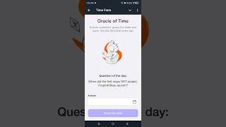 Time Farm Answer Today  17 Sept  When did the first major NFT project CryptoKitties launch Date [upl. by Esiole]