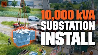 10000 kVA Substation Install Timelapse  Maddox Transformer [upl. by Laurent]