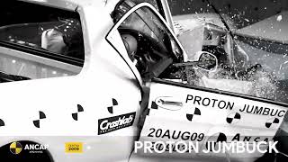 ANCAP ARCHIVES  Proton Jumbuck Crash Test [upl. by Deron155]