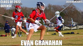 Evan Granahan  2022  Fall Lacrosse Highlights [upl. by Esidarap]