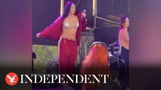 Madonnas daughter Lourdes Leon stuns crowd with performance at Brava Madrid Music Festival [upl. by Alitha]