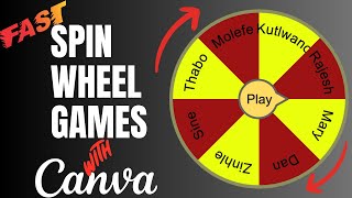 QUICK ⚡️ Create a Spin Wheel Game in Minutes with Canva [upl. by Garrison]