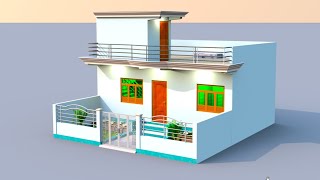 2 bedroom village home design cost  small house design  simple home design [upl. by Leuname]