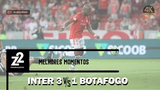 INTERNACIONAL 3 x 1 BOTAFOGO  MELHORES MOMENTOS  38Âª RODADA DO BRASILEIRO  06122023 [upl. by Nahtanod]