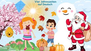 Jahreszeiten lernen für Kinder  Lernvideo auf Deutsch  German [upl. by Lune]