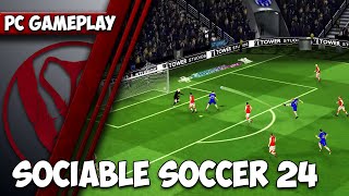 Sociable Soccer 24  PC Gameplay  1440p HD  Max Settings [upl. by Koziel]