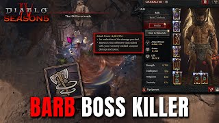 WHIRLWIND IS A CRAZY BOSS KILLER Barb Build Guide for Season 5 Diablo 4 [upl. by Mihe]