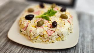 Easy Crab Salad Salade de crabe  Surimi [upl. by Roti]