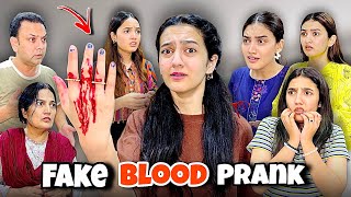 Fake Blood Prank With My Family 😱 Scariest Vlog  Rabia Faisal  Sistrology [upl. by Ainahpets]