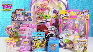 Shopkins Surprise Backpack Disney Tsum Tsum Num Noms Toy Review  PSToyReviews [upl. by Orimisac]