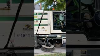 Street Sweeper Driver Puts Up Deuces While Cleaning the Street short shorts shortfeed shortvideo [upl. by Bambie]