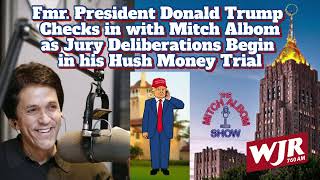 Trump Talks with Mitch Albom as Jury Deliberations Begin in Hush Money Trial [upl. by Arbua]