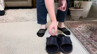 OOFOS OOahh Slide Black Men’s Size 14 Women’s Size 16 Lightweight Recovery Footwear Review [upl. by Anastos]