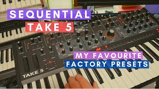 Sequential TAKE 5 Ambient FAVORITE Factory PRESETS [upl. by Clevie]