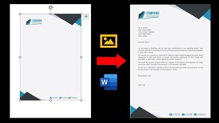 ✅ How to Insert Image Letterhead in MS Word 2019 2021 [upl. by Ariik]