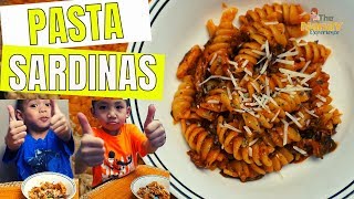 Fried Sardines Pasta with Guacamole Recipe  Sardinas Pasta [upl. by Aplihs964]